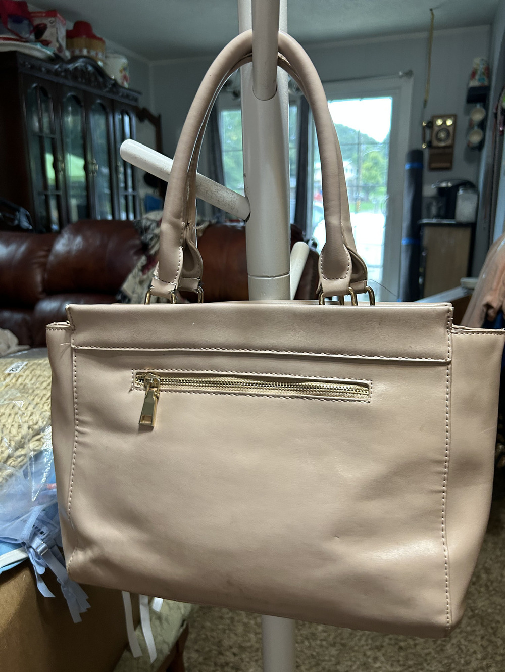 Madison West Beige Tote Handbag - Picture 2 of 4